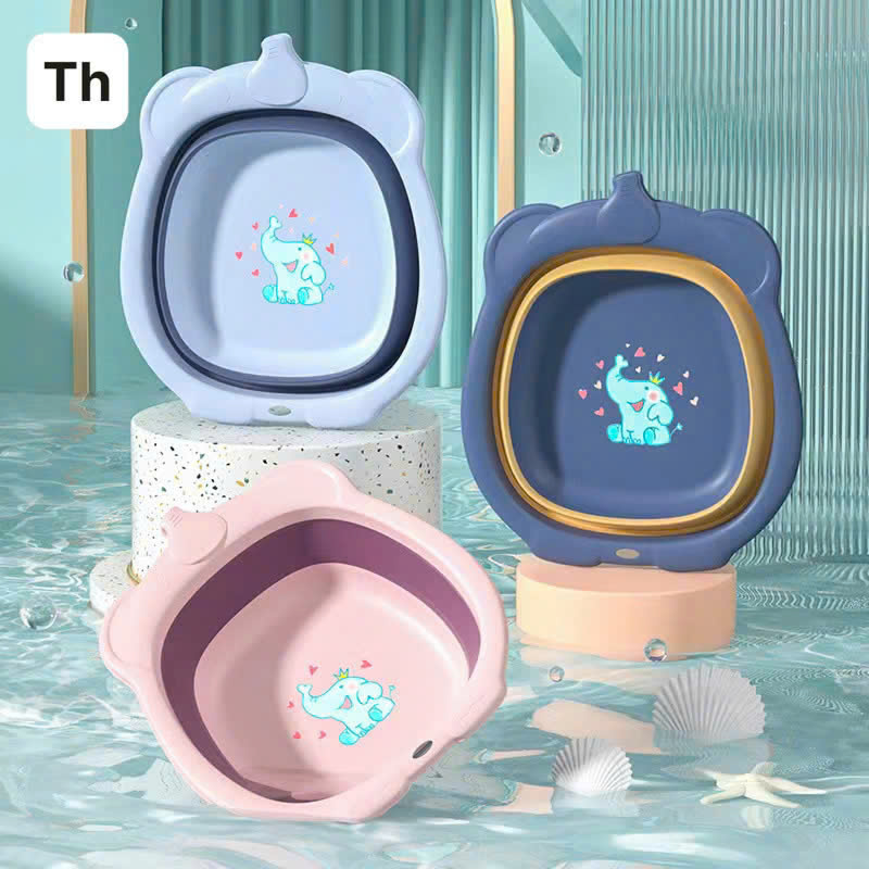 Chậu Gấp Gọn Hình Con Voi - Chậu Rửa Mặt Gấp Gọn Bằng Nhưa An Toàn Cho Bé 31,3×27,1×8,8cm Chậu Gấp Gọn Hình Con Voi - Chậu Rửa Mặt Gấp Gọn Bằng Nhưa An Toàn Cho Bé 31,3×27,1×8,8cm