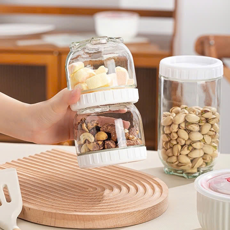 Set 3 Hũ Thủy Tinh Đựng Thực Phẩm - Lọ Thủy Tinh Đựng Đồ Khô 400 - 570- 1000ml Set 3 Hũ Thủy Tinh Đựng Thực Phẩm - Lọ Thủy Tinh Đựng Đồ Khô 400 - 570- 1000ml