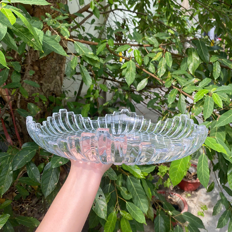 Chuyên sỉ combo 2 Đĩa Thủy Tinh Cao Cấp - Đĩa Đựng Trái Cây 29x5.5 cm Chuyên sỉ combo 2 Đĩa Thủy Tinh Cao Cấp - Đĩa Đựng Trái Cây 29x5.5 cm