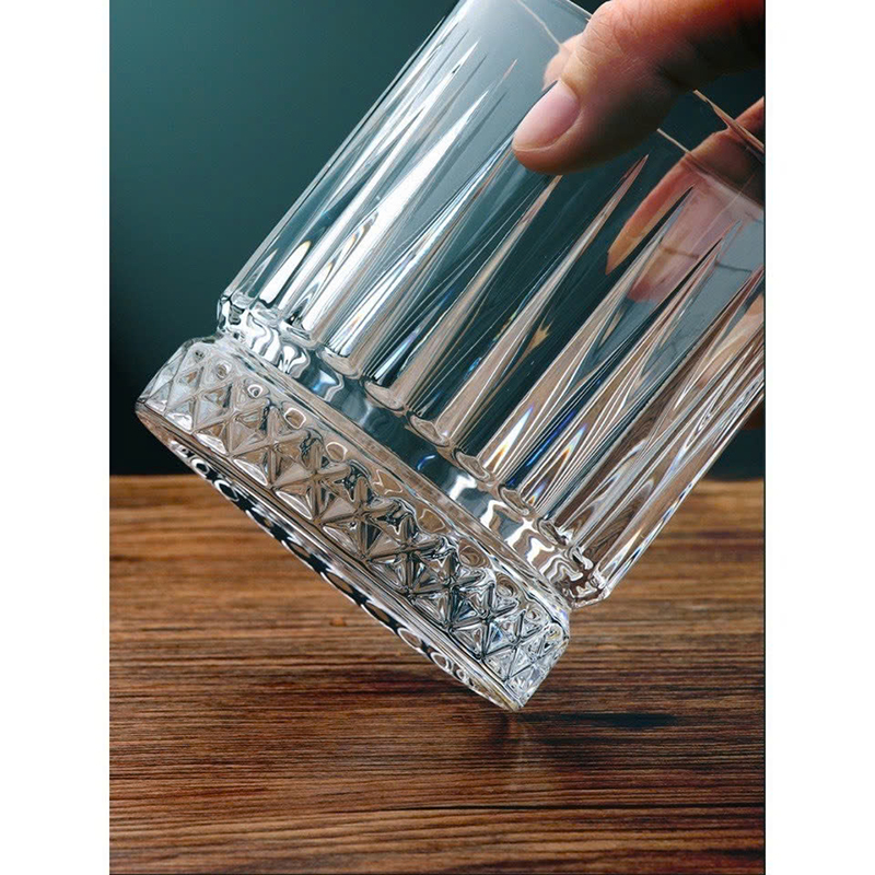 25989_z6233830190028-75851c2b37e80b49d04bd7caef37aef0_20250118101154-4.jpg Bộ 6 Ly Đáy Kim Cương Trắng Trong Viền Vàng - Cốc Thủy Tinh Cao Cấp 340ml - LTTDKC01