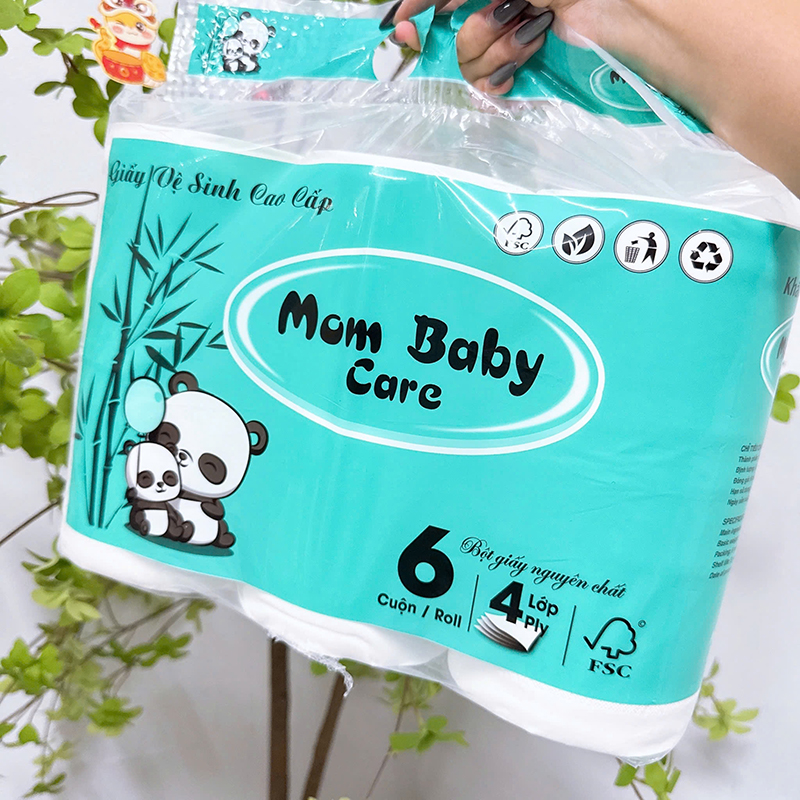 25991_z6233842511836-9e24018d475a816db7720a05ac9e09ba_20250118111037-2.jpg Combo 2 Túi 6 Cuộn Giấy Vệ Sinh Mombaby Xanh - Giấy Cuộn Đa Năng - GVS01