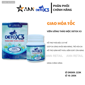 Viên Uống Thảo Mộc Thiên Nhiên Detox X3 - Phiên Bản Mới - DETOXX3
