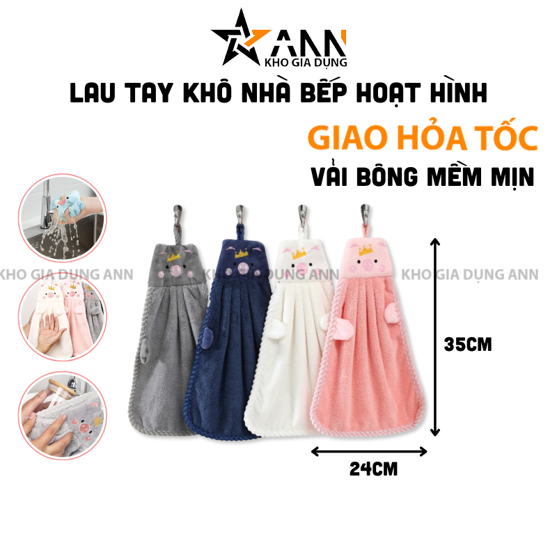 26074_401_20250320120927-1.png Khăn Lau Tay Hoạt Hình Vải Bông Mềm Mại - Khăn Siêu Mịn Thấm Nước Tốt 35x24cm - KLT03