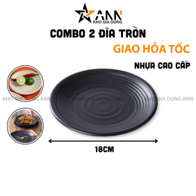 Combo 2 Đĩa Nhựa Cao Cấp - Dĩa Đựng Trái Cây Thực Phẩm 18cm - DTN01