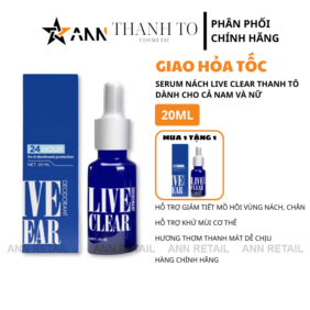 Serum Khử Hôi Nách, Hôi Chân, Ngăn Tiết Mồ Hôi Dành Cho Cả Nam Và Nữ 20ml Live Clear Thanh Tô - Mua 1 Tặng 1 - LIVECLEAR