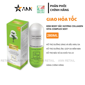 Kem Body Sắc Hương Collagen Vita Complex Sexy Hình Viên Thuốc 280ml - 8938508348657