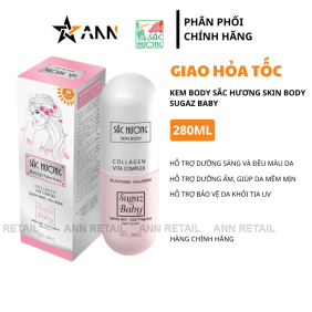 Kem Body Sắc Hương Skin Body Sugaz Baby Hình Viên Thuốc 280ml - 8938508348718