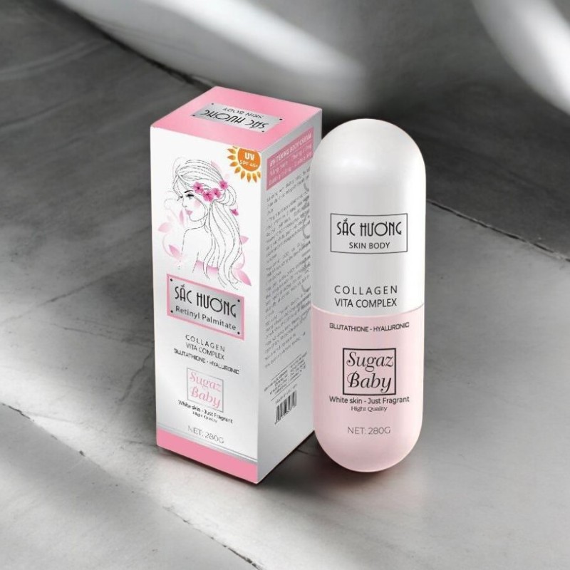 Kem Body Sắc Hương Skin Body Sugaz Baby Hình Viên Thuốc 280ml Kem Body Sắc Hương Skin Body Sugaz Baby Hình Viên Thuốc 280ml