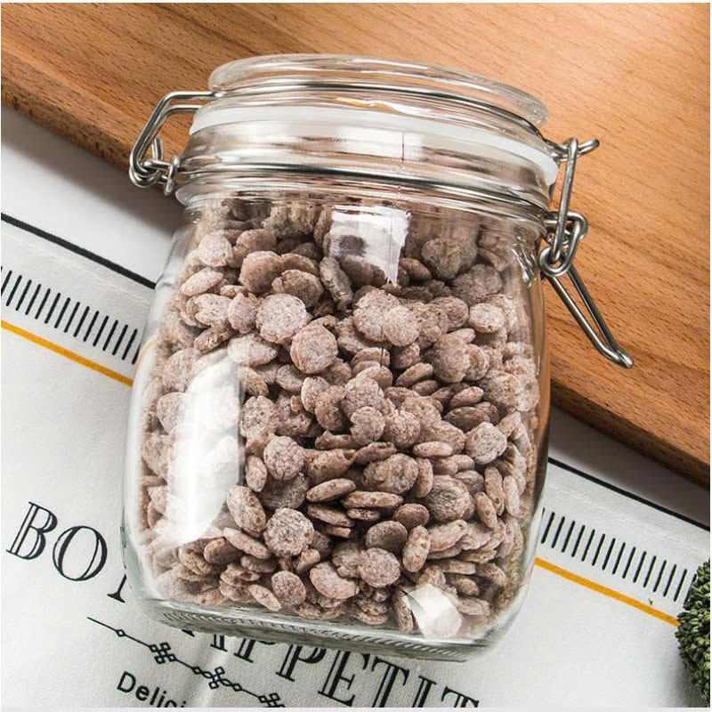 Combo 2 Hũ Thủy Tinh Tròn Nắp Cài Đựng Thực Phẩm - Lọ Thủy Tinh Đựng Đồ Khô 1200ml Combo 2 Hũ Thủy Tinh Tròn Nắp Cài Đựng Thực Phẩm - Lọ Thủy Tinh Đựng Đồ Khô 1200ml