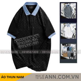 Áo Thun Nam Cổ Bẻ In Họa Tiết Độc Đáo (Có Size 3XL) - CS254