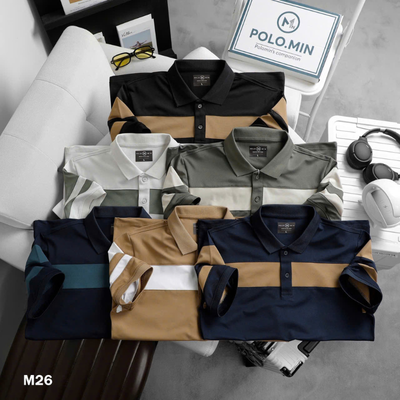 26174_96_20250325191444-1.png Áo Thun Nam Có Cổ Phối Sọc Độc Đáo (Có Size 3XL) - CS255