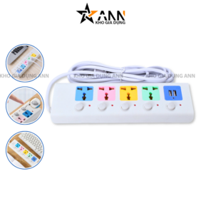 Ổ Cắm Điện 4m Đa Năng Kèm Sạc USB - OCD01