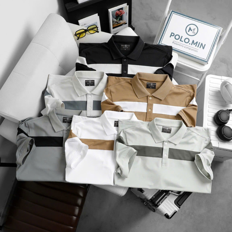 26200_cs250_20250401163555-12.png Áo Thun Nam Cổ Bẻ Họa Tiết Sọc Ngang Trước Ngực Bền Đẹp (Có Size 3XL) - CS250