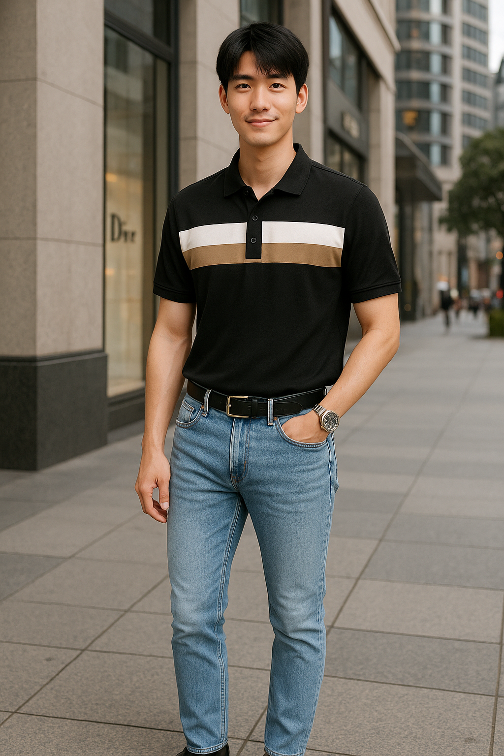 26201_chatgpt-image-16-06-52-7-thg-6-2025_20250711151023-1.png Áo Thun Nam Cổ Bẻ Phối Hai Sọc Ngang Trước Ngực Trẻ Trung (Có Size 3XL) - CS256