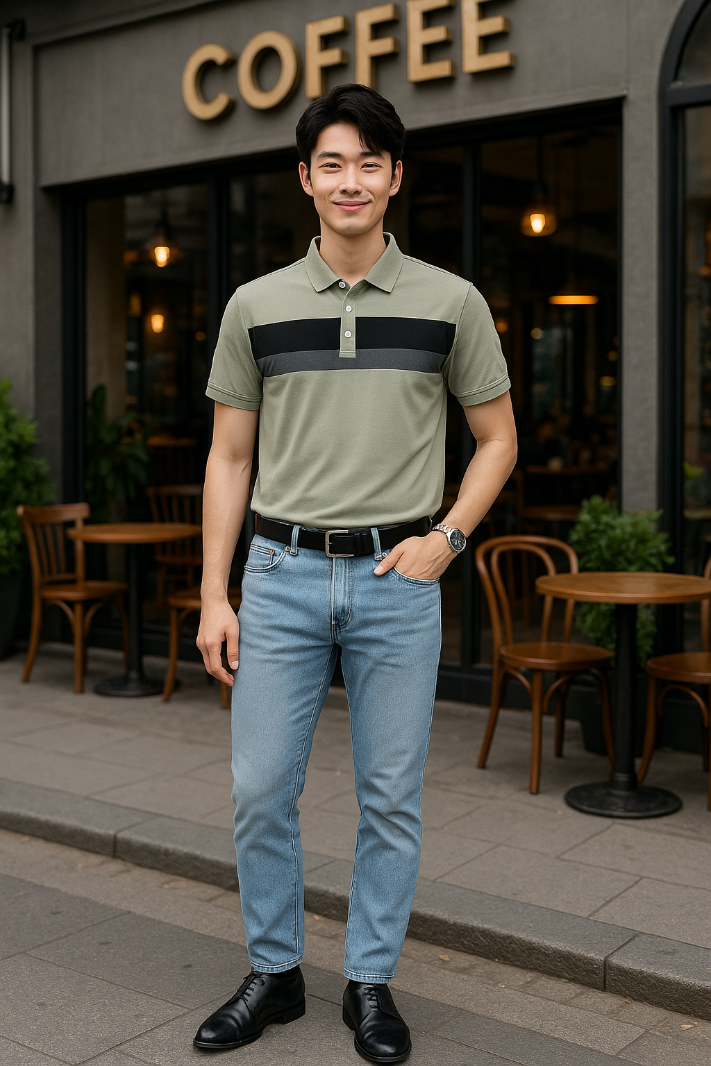 Bỏ sỉ áo Thun Nam Cổ Bẻ Phối Hai Sọc Ngang Trước Ngực Trẻ Trung (Có Size 3XL) Bỏ sỉ áo Thun Nam Cổ Bẻ Phối Hai Sọc Ngang Trước Ngực Trẻ Trung (Có Size 3XL)