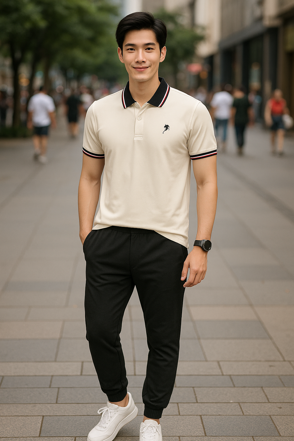 26203_chatgpt-image-10-03-36-6-thg-6-2025_20250711150750-1.png Áo Thun Nam Cổ Bẻ Thêu Logo Con Ngựa Viền Bo Tay Áo Bền Đẹp - CS258