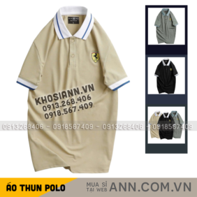 Áo Thun Nam Cổ Bẻ Thêu Logo Con Ngựa Và Phối Màu Tay Áo Trẻ Trung (Size 3XL) - CS263