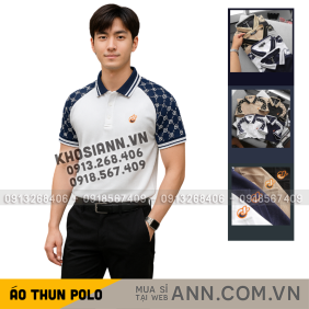 Áo Thun Nam Cổ Bẻ Thêu Logo Trước Ngực & Phối Họa Tiết Chữ G (Có Size 3xl) - CS268