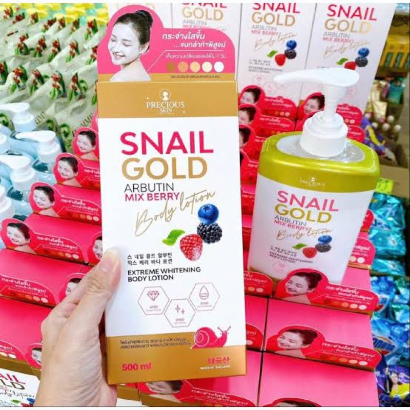 Bỏ sỉ sữa Dưỡng Thể Precious Skin Thái Lan Snail Gold Arbutin Mixed Berry Hỗ Trợ Dưỡng Sáng Da 500ml Bỏ sỉ sữa Dưỡng Thể Precious Skin Thái Lan Snail Gold Arbutin Mixed Berry Hỗ Trợ Dưỡng Sáng Da 500ml