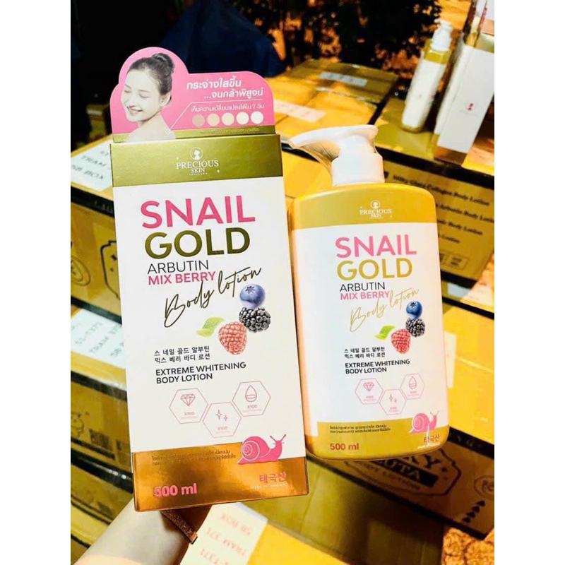 Bỏ sỉ sữa Dưỡng Thể Precious Skin Thái Lan Snail Gold Arbutin Mixed Berry Hỗ Trợ Dưỡng Sáng Da 500ml Bỏ sỉ sữa Dưỡng Thể Precious Skin Thái Lan Snail Gold Arbutin Mixed Berry Hỗ Trợ Dưỡng Sáng Da 500ml