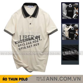 Áo Thun Nam Cổ Bẻ In Chữ Và Phối Sọc Viền Độc Đáo Big Size - CS269