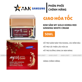 Kem Face Sâm My Me Gold Korea Red Ginseng Aqua Wrinkle & Whitening Cream 50ml - Hỗ Trợ Cải Thiện Da Thâm Nám Tàn Nhang - 8809451853065