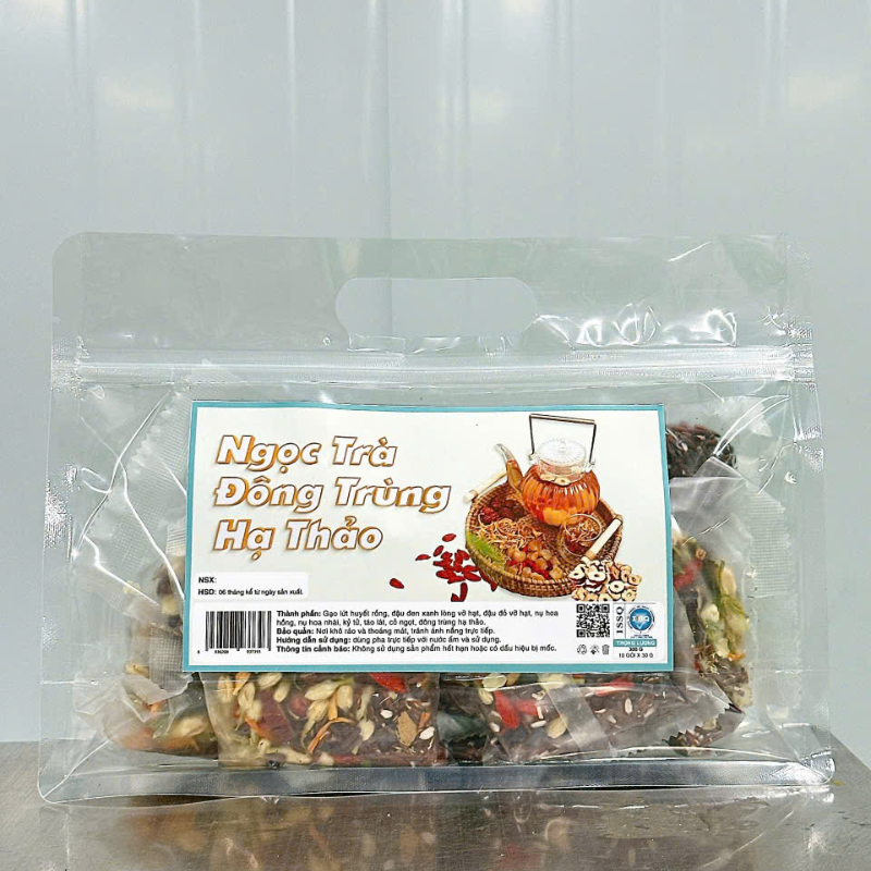 Trà Đông Trùng Hạ Thảo 300g Túi Zip 10 Gói Trà Đông Trùng Hạ Thảo 300g Túi Zip 10 Gói
