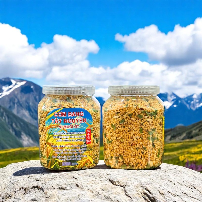 Chuyên sỉ cơm Rang Tây Nguyên Vị Muối Ớt Thơm Ngon Hộp 500g Chuyên sỉ cơm Rang Tây Nguyên Vị Muối Ớt Thơm Ngon Hộp 500g