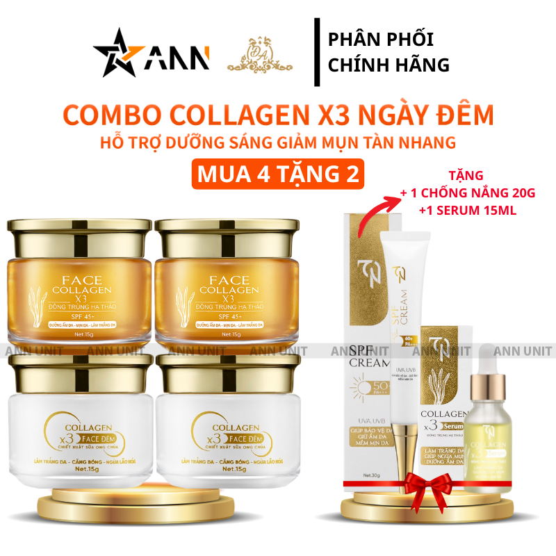 26375_combo-collagen-x3-ngay-dem-dong-anh-1_20251103115234.png COMBO 7 SẢN PHẨM Collagen X3( 2 FACE NGÀY + 2 FACE ĐÊM+ CHỐNG NẮNG+ SERUM) Mỹ Phẩm Đông Anh - COMBO7SP