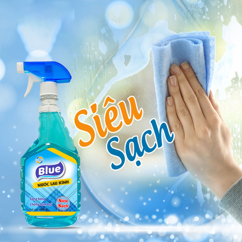 Nước Lau Kính Blue - Nước Làm Sạch Kính 650ml Nước Lau Kính Blue - Nước Làm Sạch Kính 650ml