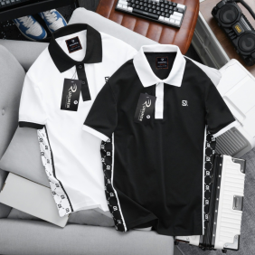 Áo Polo Nam Thêu Logo Trước Ngực Phối Sọc Cực Ngầu (Có size 3x)