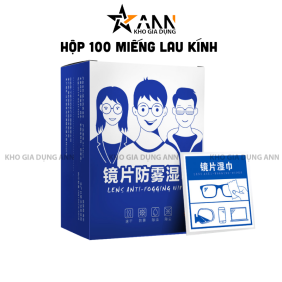Hộp 100 Khăn Lau Kính Xanh - Hộp 12X16 Cm - KLK02