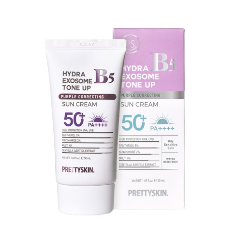 Kem Chống Nắng B5 PrettySkin 50ml Màu Tím - Hỗ Trợ Chống Nắng Dưỡng Sáng Cải Thiện Lão Hóa Da