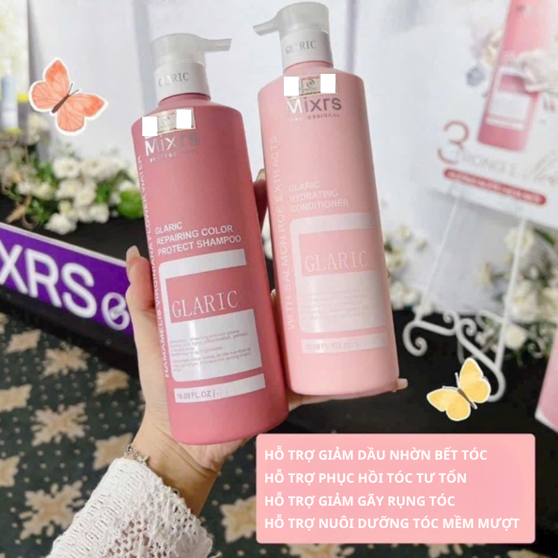 Shop sỉ combo Gội Xả Mixrs Màu Hồng 500ml