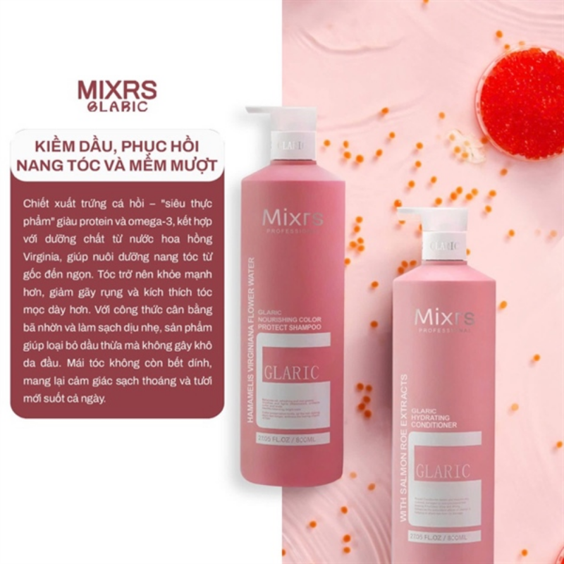 Shop sỉ combo Gội Xả Mixrs Màu Hồng 500ml