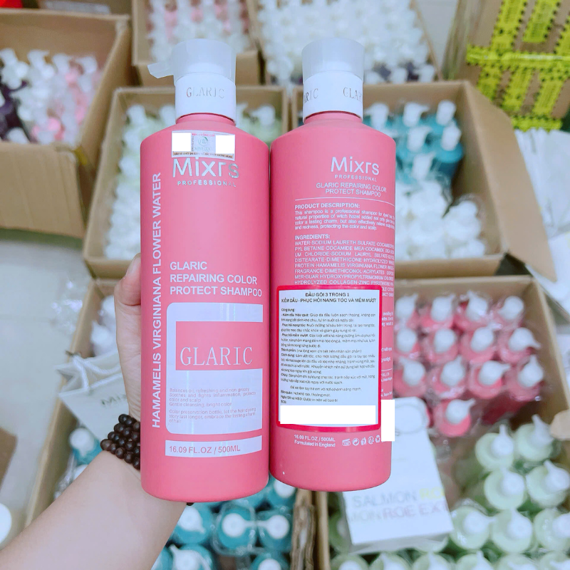 Shop sỉ combo Gội Xả Mixrs Màu Hồng 500ml