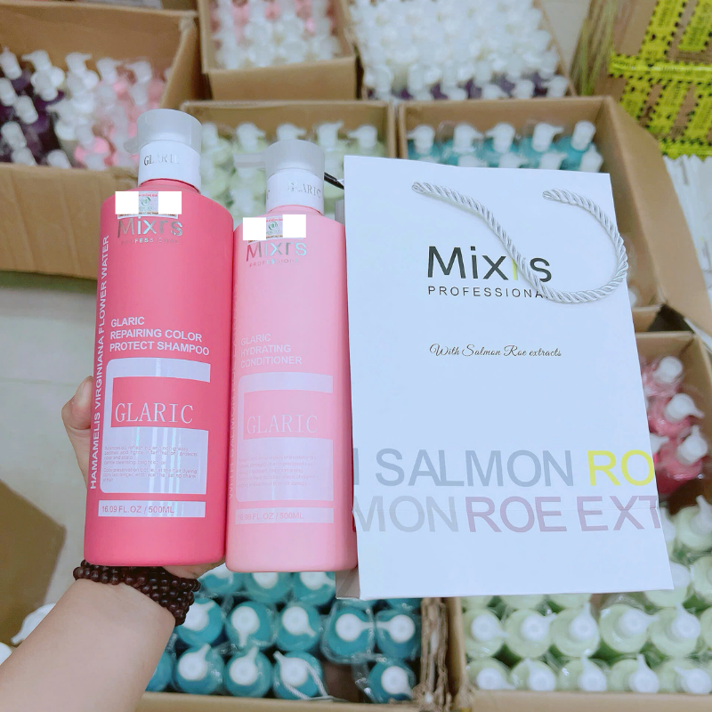 Shop sỉ combo Gội Xả Mixrs Màu Hồng 500ml