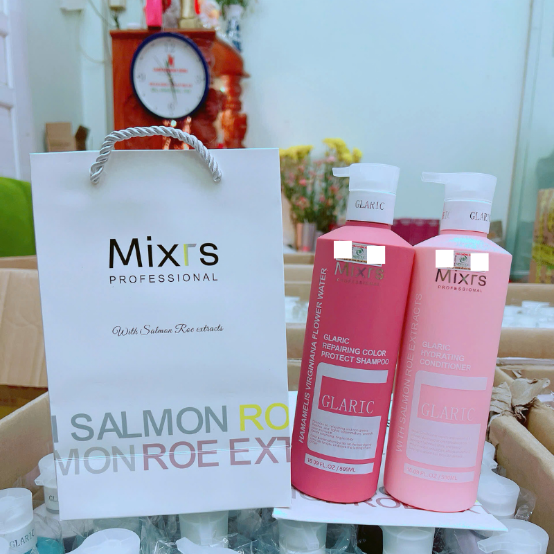 Shop sỉ combo Gội Xả Mixrs Màu Hồng 500ml