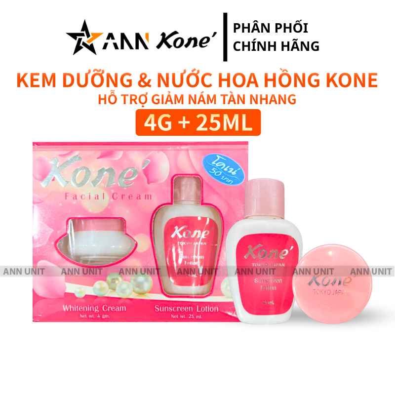 Bộ Kem Dưỡng Kone 4g & Nước Hoa Hồng Kone 25ml Hàng Chính Hãng Bộ Kem Dưỡng Kone 4g & Nước Hoa Hồng Kone 25ml Hàng Chính Hãng