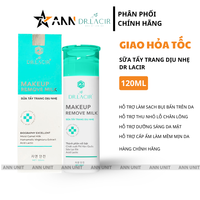 26543_1_20250804145105-1.png Sữa Tẩy Trang Dr Lacir Makeup Remove Milk 120ml - 8923528007374