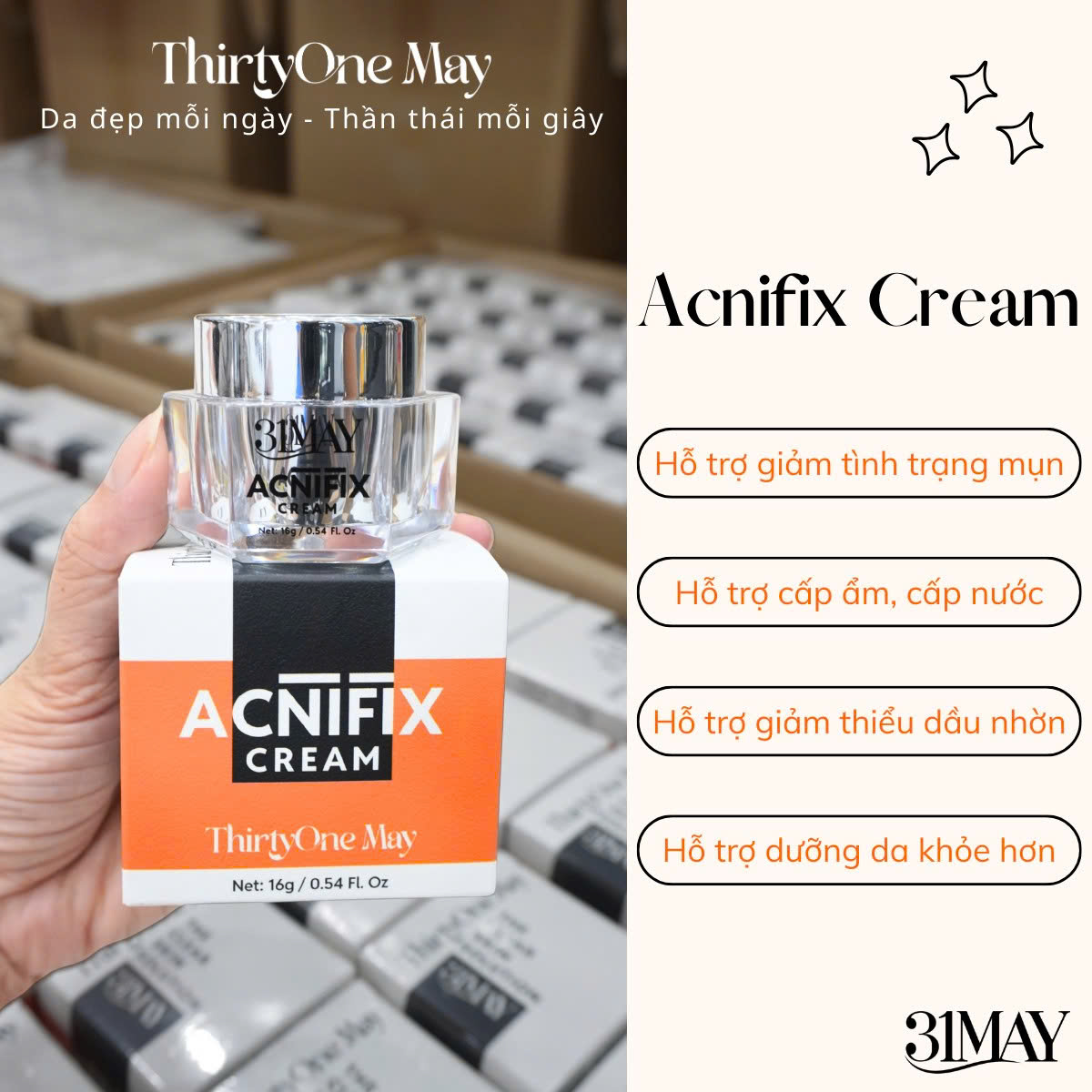 26546_z6908923786332-e2bbbfd413f226e2a7f276b214461139_20250820225133-5.jpg Kem Mụn 31may Acnifix 16g – Face Thirty One May Acnifix Chính Hãng - 8938562528088