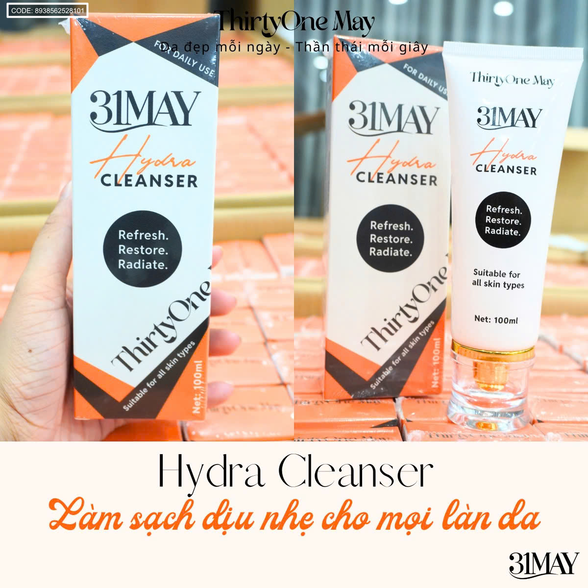 26547_z6908924766576-c3605a2a659c5fa822f36aff50386917_20250820224536-6.png Sữa Rửa Mặt 31may Hydra Cleanser 100ml - Sữa Rửa Mặt Thirty One May Chính Hãng - 8938562528101