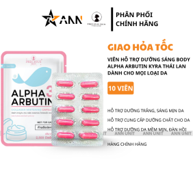 Viên Bột Kích Trắng Body Con Cá Alpha Arbutin 3 Plus+ Thái Lan Hỗ Trợ Chống Nắng - Túi 10 Viên - 8859690400346
