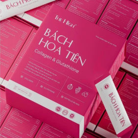 Hộp 30 Gói Cốm Bách Hoa Tiên Collagen & Glutathione The High