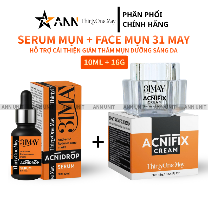 Combo Kem Mụn 31may Acnifix 15g & Serum Mụn 31may Acnidrop 10ml - Mỹ Phẩm Thirty One May