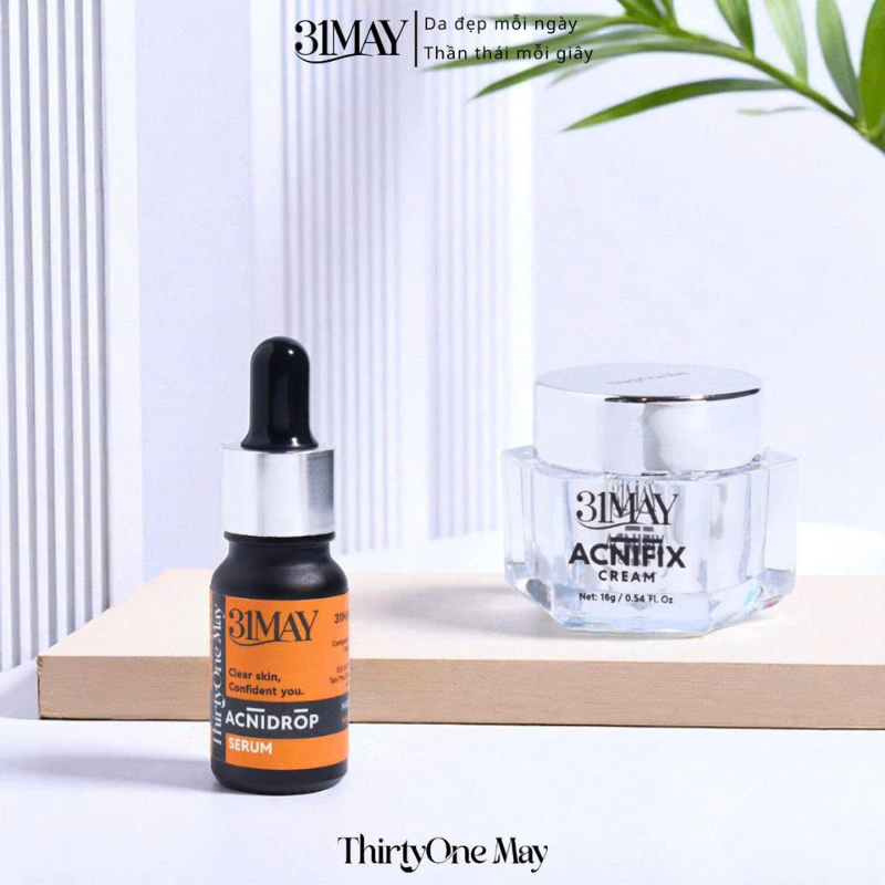 Combo Kem Mụn 31may Acnifix 15g & Serum Mụn 31may Acnidrop 10ml & Sữa Rửa Mặt 31may Hydra Cleanser 100ml - Mỹ Phẩm Thirty One May