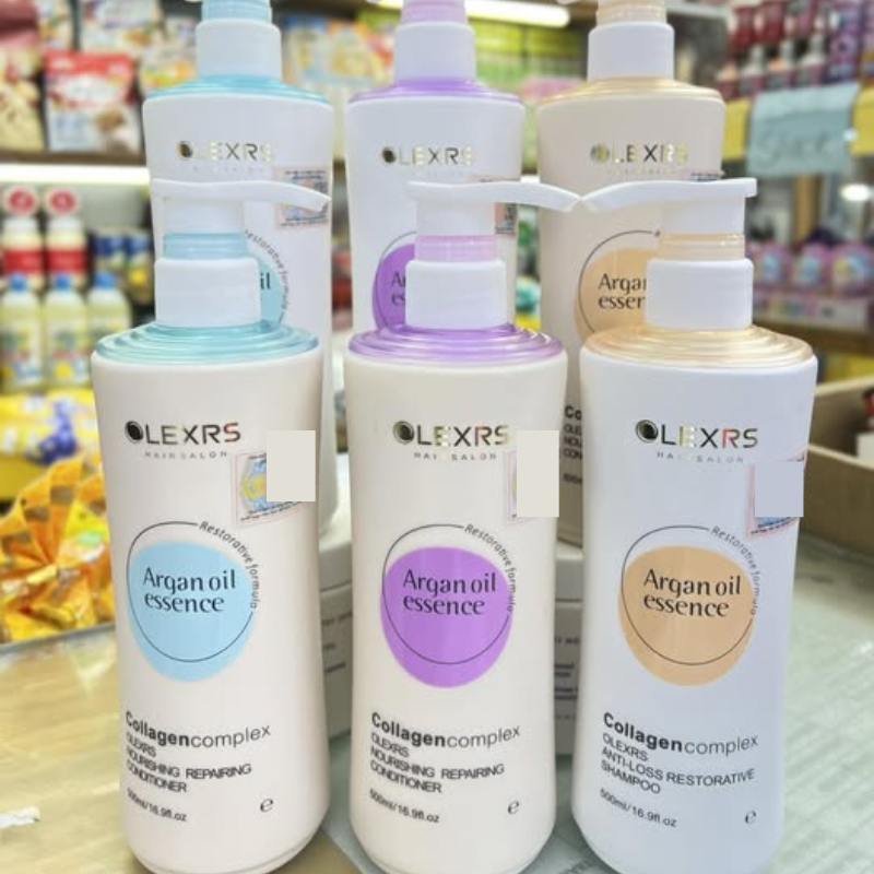 Combo Gội Xả Olexrs Argan Oil Essence Màu Tím 500ml