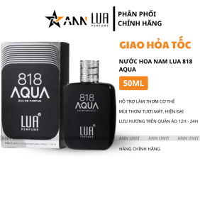 Nước Hoa Nam Lua 818 Aqua 50ml - Hương Thơm Tươi Mát Hiện Đại - 8936095373847