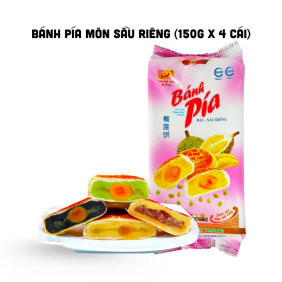Bánh Pía Môn Sầu Riêng Tân Huê Viên Thơm Ngon 600g (150g x 4 cái) - 8936014315507
