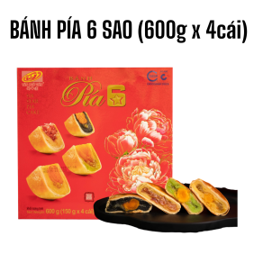 Bánh Pía 6 Sao Tân Huê Viên Thơm Ngon (600g x 4 cái) - BP6S